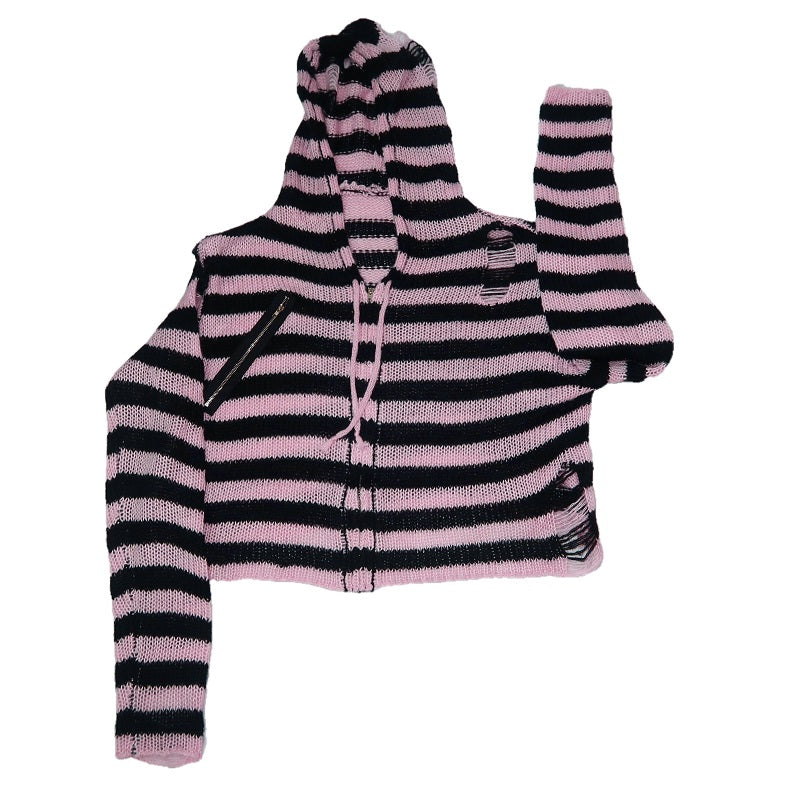 Ulzzang striped cardigan KF82602