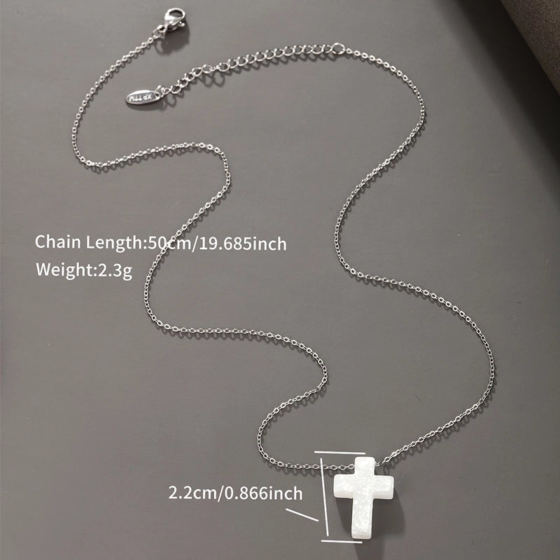 304 Stainless Steel Plastic XUPING Minimalist Hexagram Cross Pendant Necklace