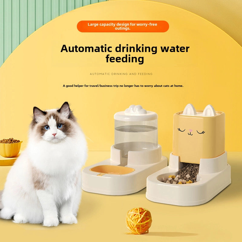 Pet Automatic Drinking Water Feeder Cute Cat Large Capacity Water Dispenser Cat Basin Cat Bowl Pet Bowl Pet Food Utensils