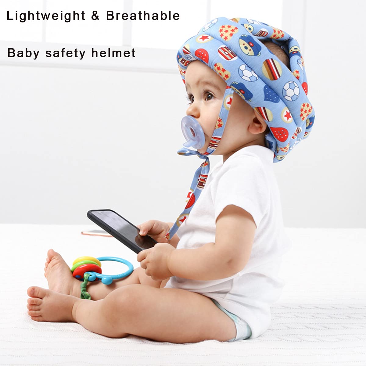 Baby Head Protector Infant Protective Harnesses Cap Adjustable Baby Helmet For Crawling Walking