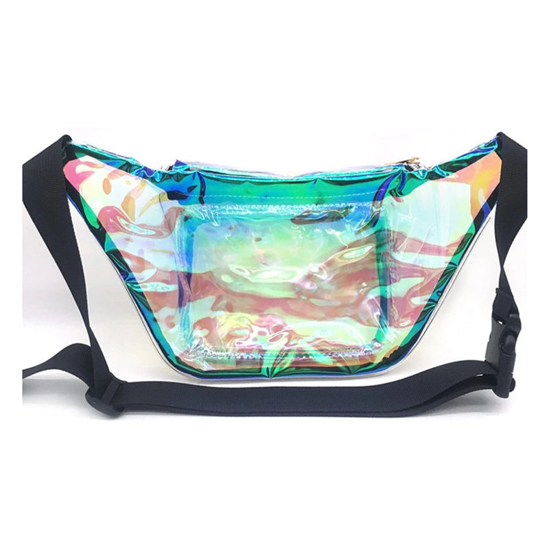Streetwear Solid Color Transparent Zipper Fanny Pack