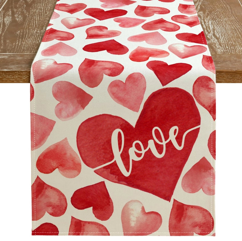 Valentine'S Day Casual Elegant Minimalist Letter Heart Shape Polyester Tablecloths