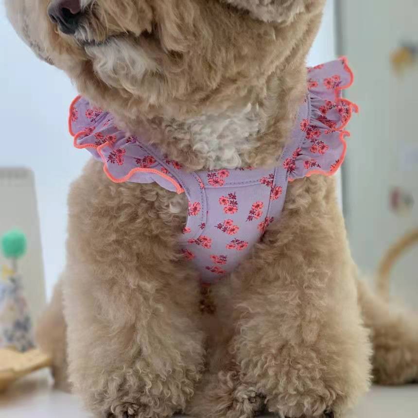 Floral Pattern Strap Dog Cat Vest
