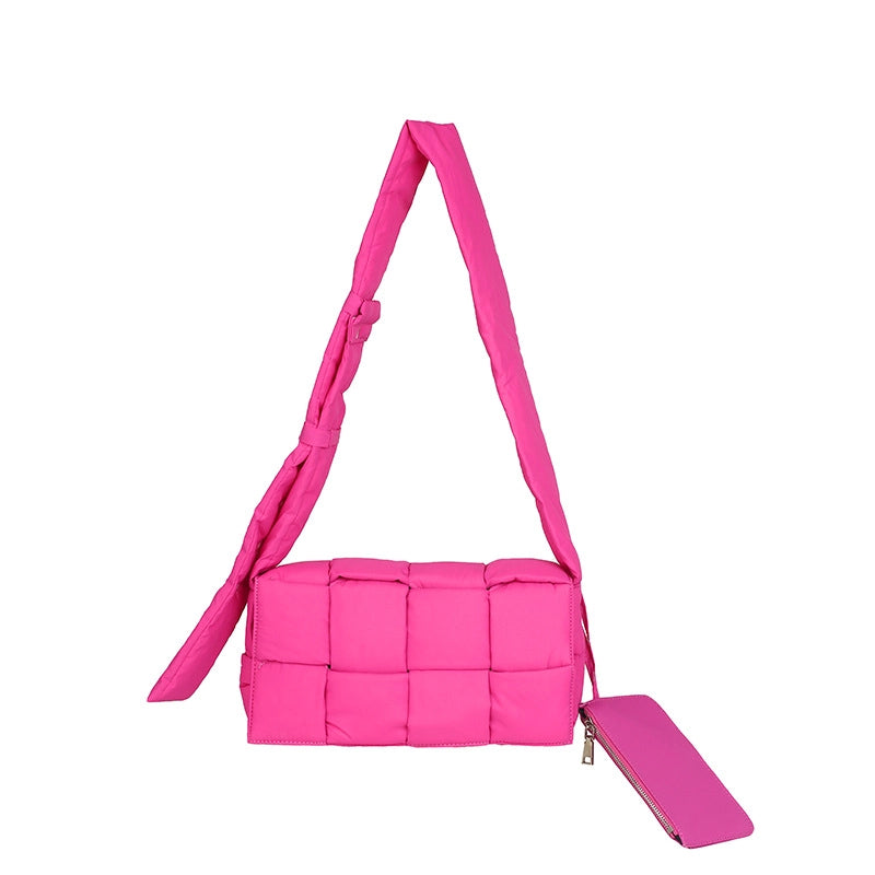 Women's Medium Oxford Cloth Solid Color Fashion Square Magnetic Buckle Crossbody Bag