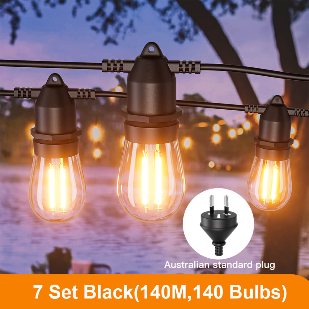 20M-200M Connectable LED Festoon String Lights Xmas Wedding Party Patio Dimmable