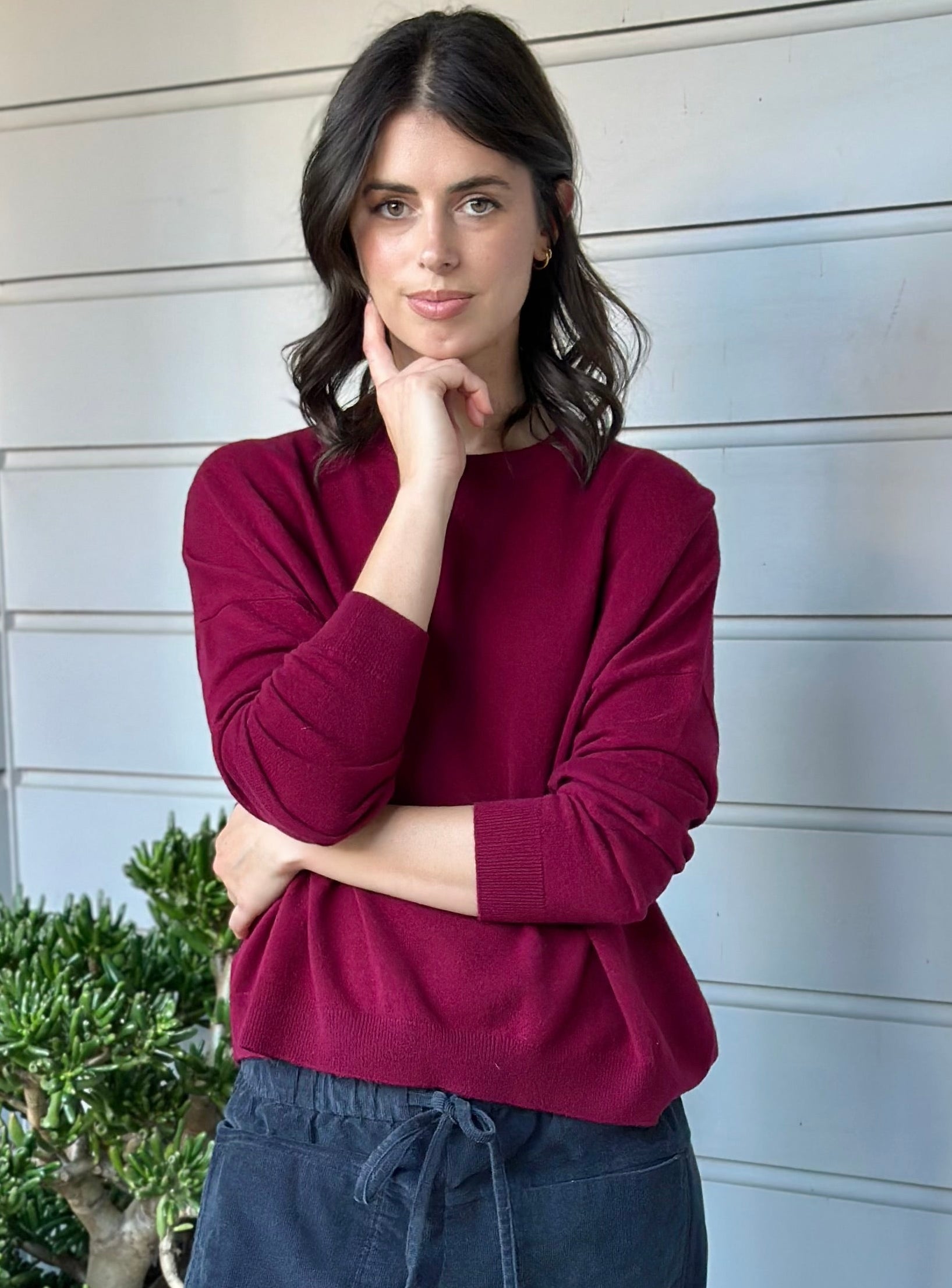 cassie crew neck knit-pinot cashmere