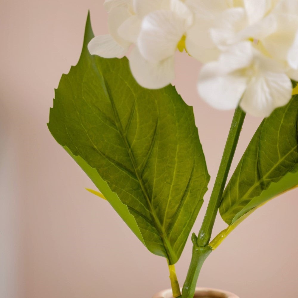 Faux Hydrangea Flower White