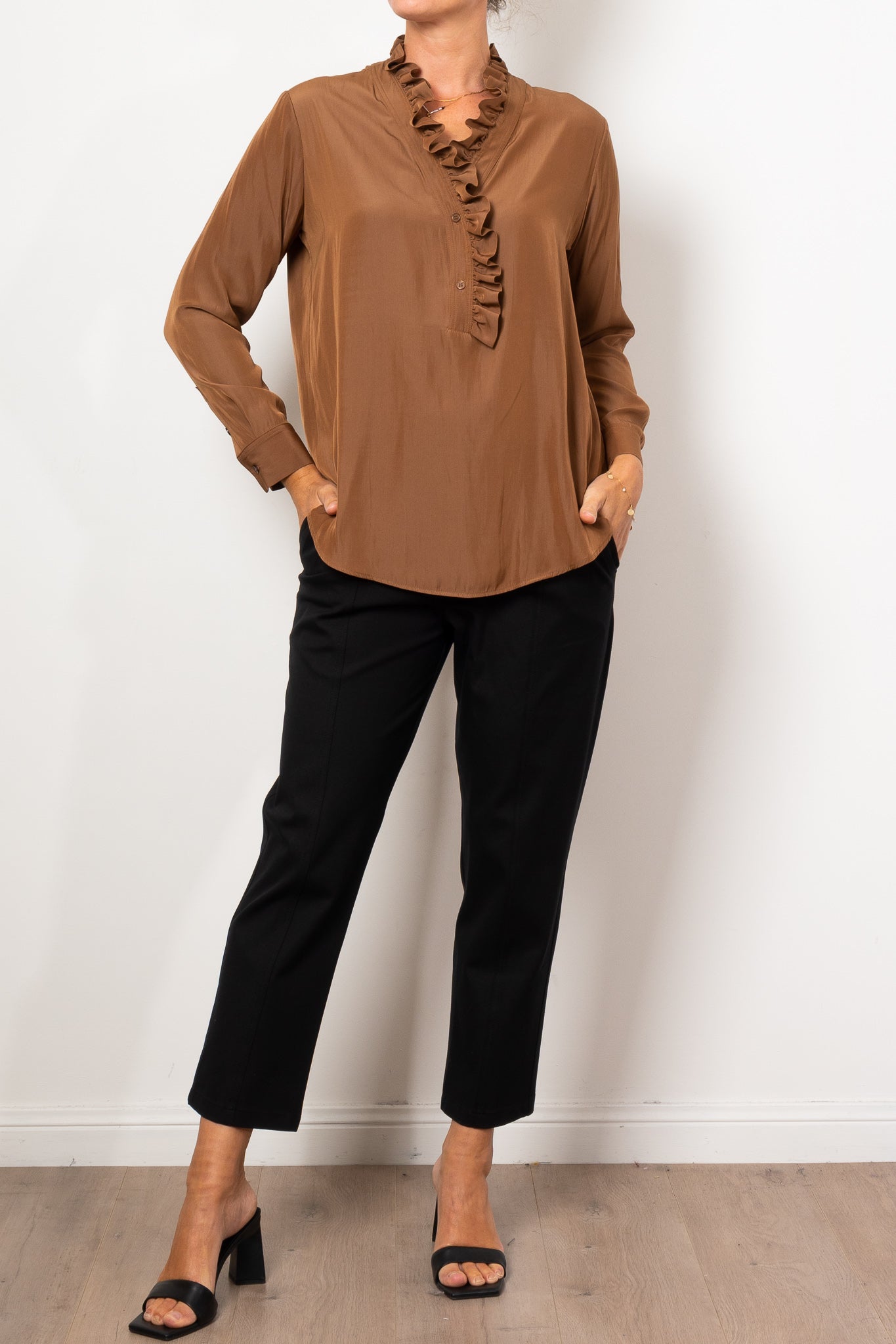 Mela Purdie Frill Neck Blouse Mache