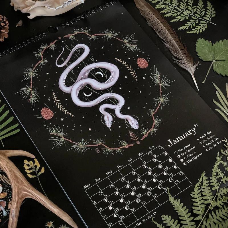 🔥 BIG SALE - 48% OFF 🔥🔥2023 Dark Forest Lunar Calendar