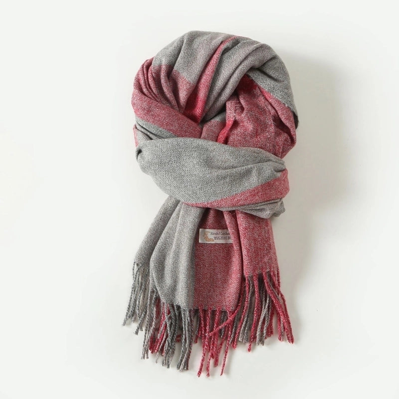 Women's Minimalist Classic Style Color Block Imitation Cashmere Scarf