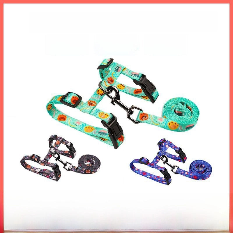 Cat Leash Suit Cat H-shaped Chest Strap Cat Leash Anti-break I-shaped Cat Leash Customization