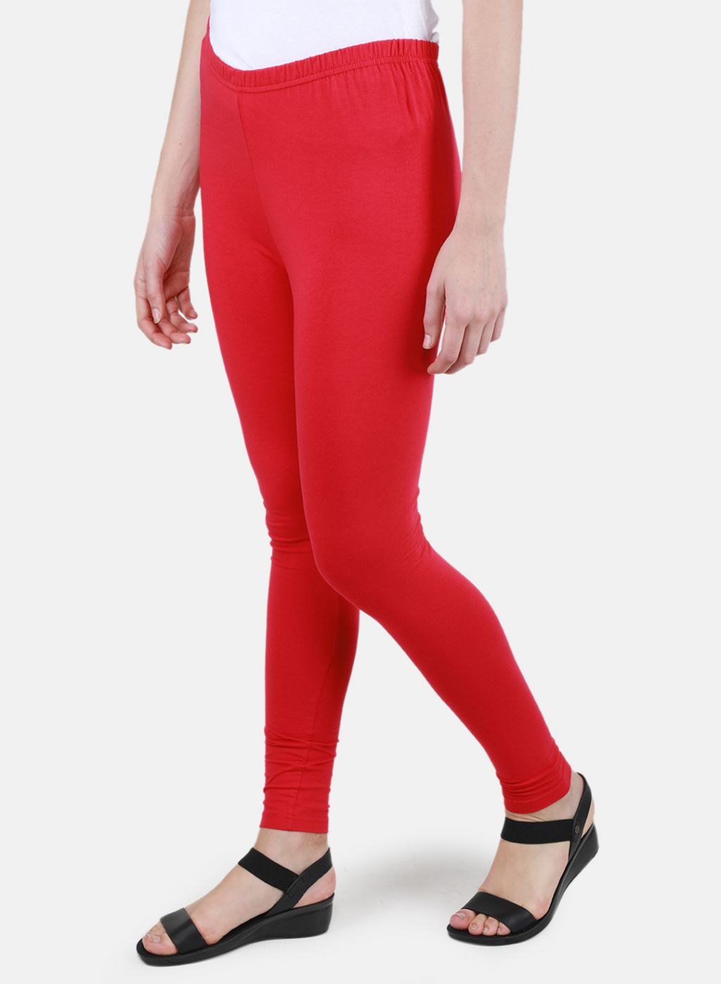 Women Dark Pink Solid Legging