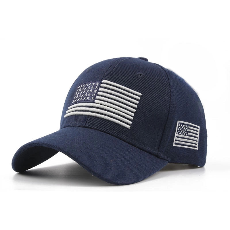 Hat Men's Spring New Embroidered American Flag Baseball Cap Men's And Women's Youth Peaked Cap