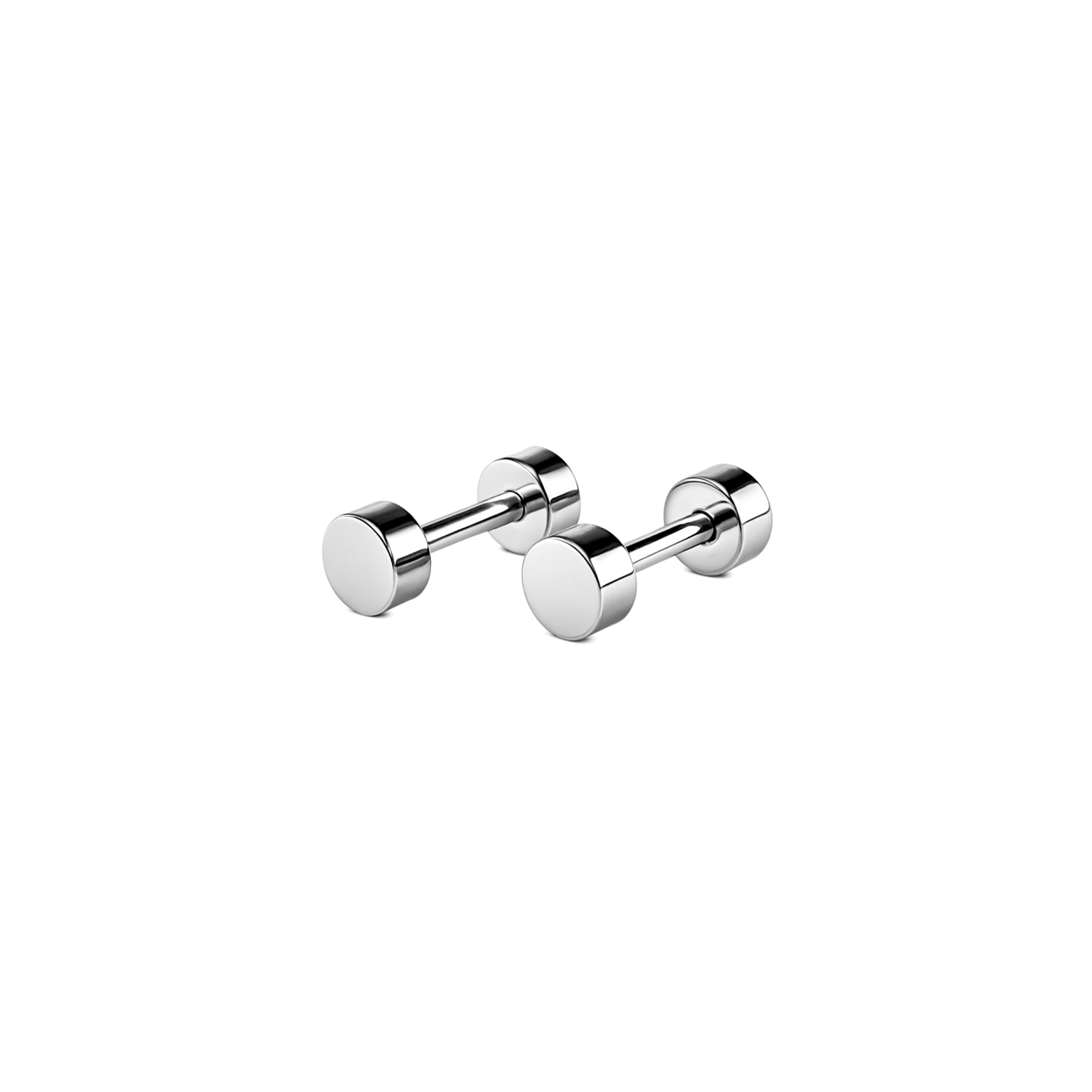 4mm Double studs - Silver
