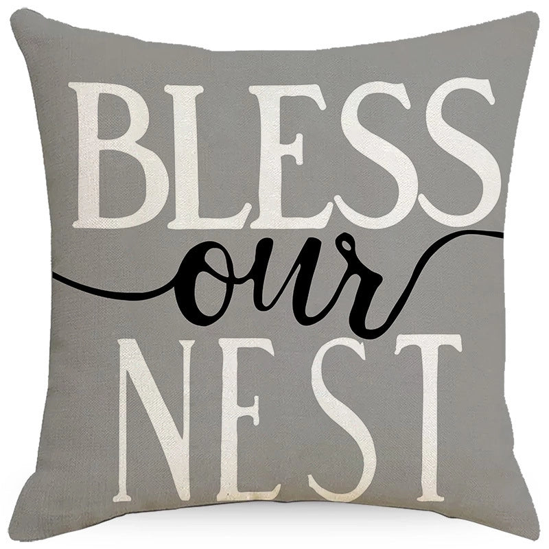 Pastoral Plant Flower Linen Pillow Cases