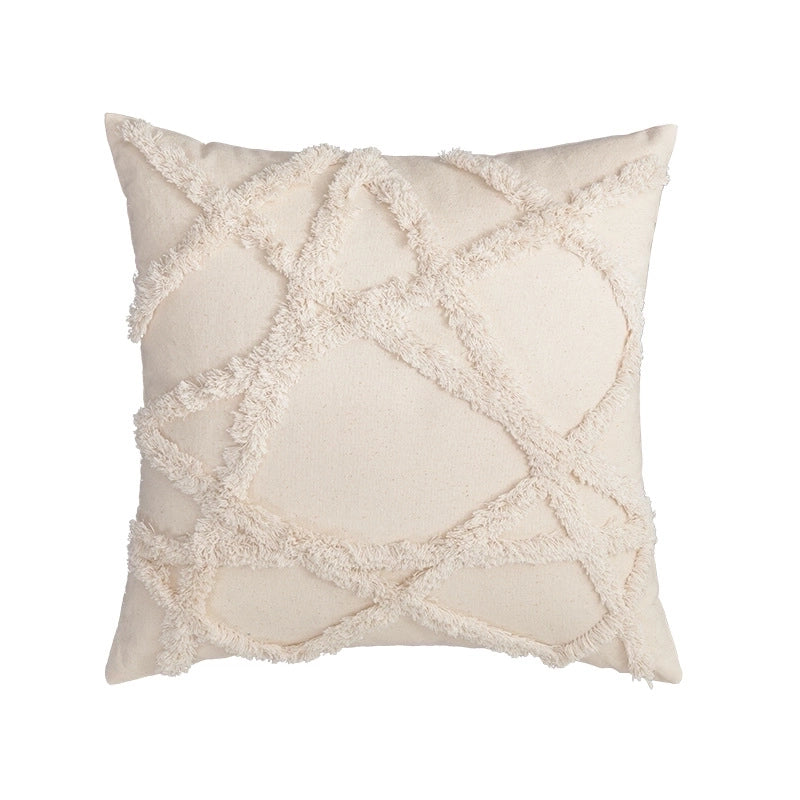 Bohemian Fashion Cotton Tufted Embroidered Pillowcase Sofa Cushion