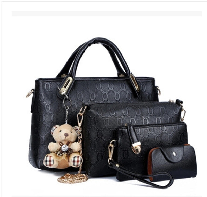 Women's Medium Summer Pu Leather Fashion Bag Sets