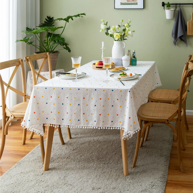 IG Style Polka Dots Cotton Tablecloths