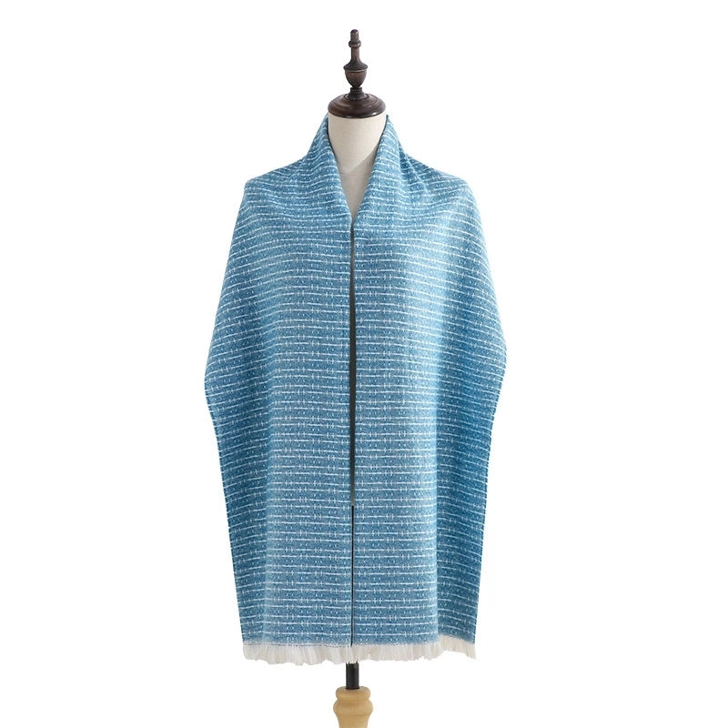 Women's Minimalist Classic Style Plaid Imitation Cashmere Scarf