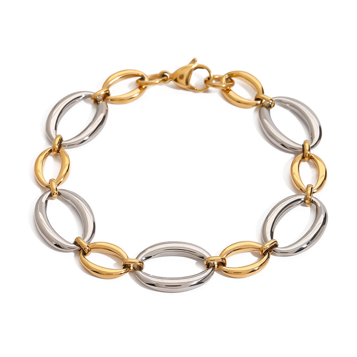 Stainless Steel Bracelet Color Matching Metal Style Chain Titanium Steel Bracelet