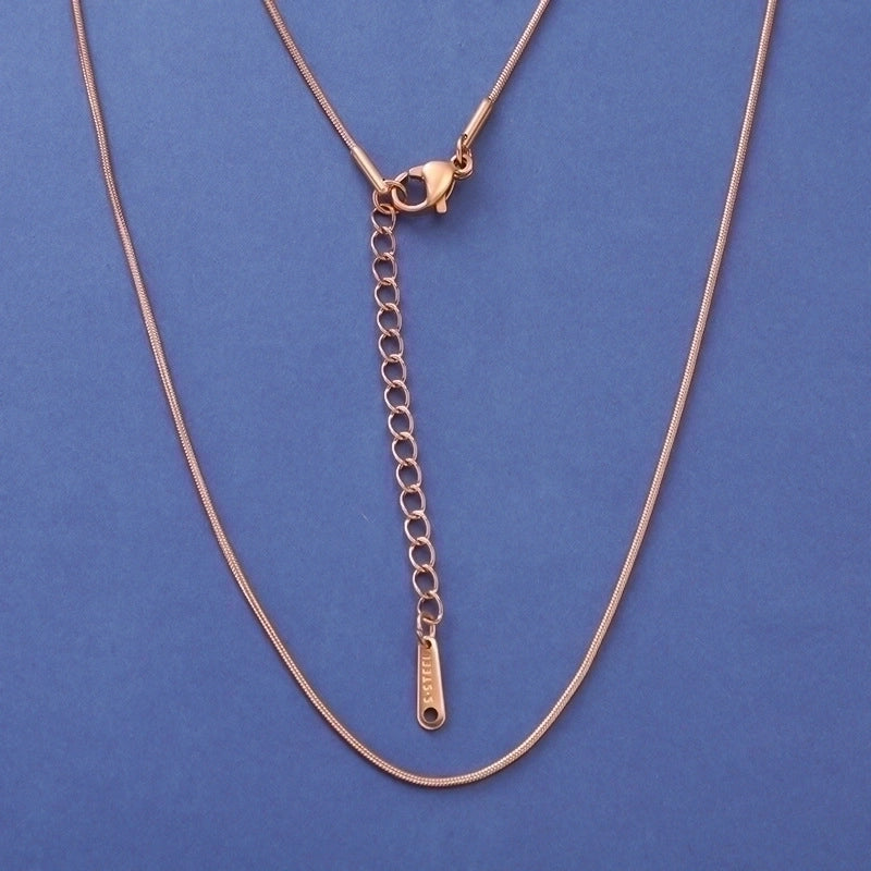 Fashion Solid Color Stainless Steel Plating Necklace