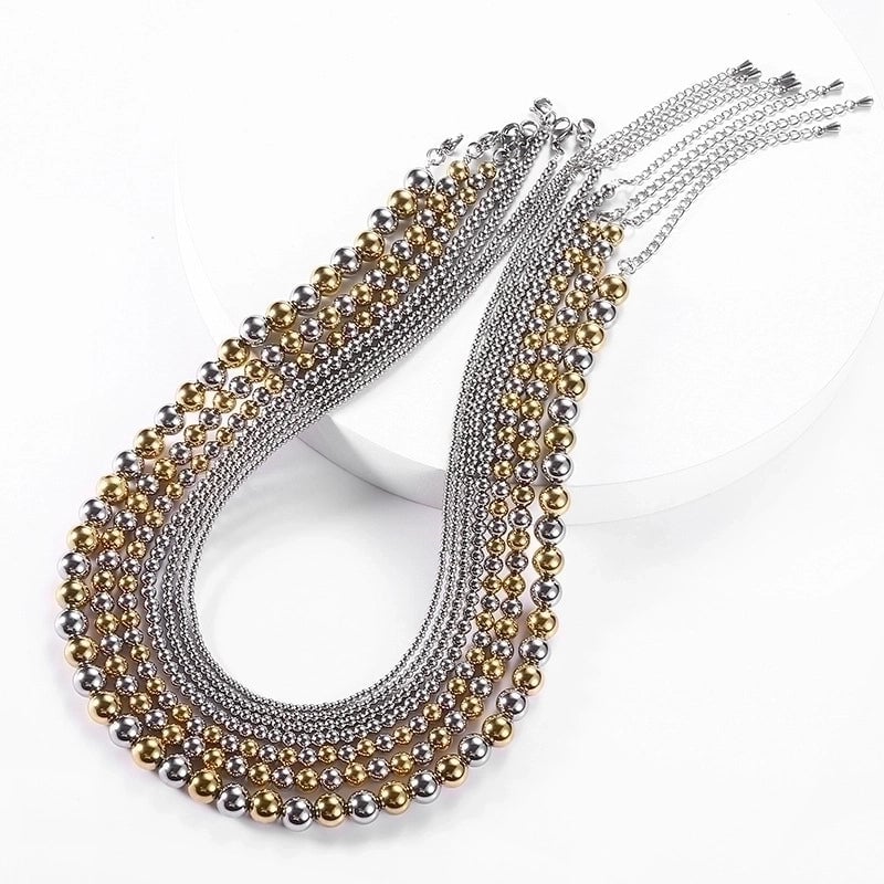 Modern Style Round Stainless Steel Necklace
