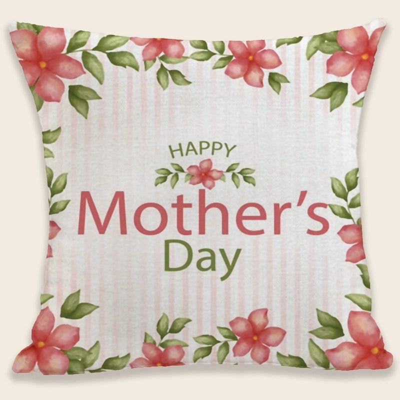 Mama Minimalist Classic Style Letter Plush Pillow Cases