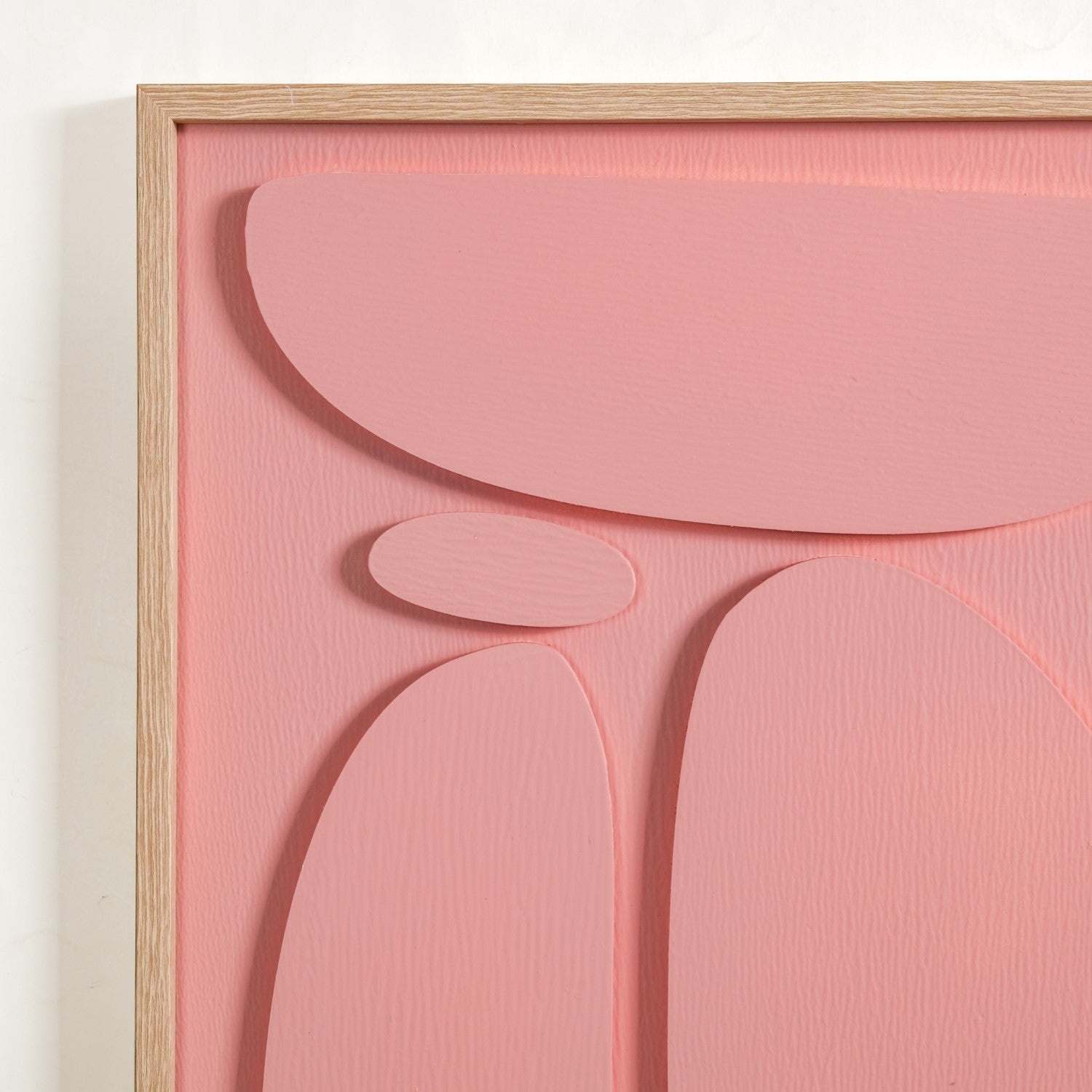 3D Abstract Wall Art Pink Set Of 2 20x16 Inch