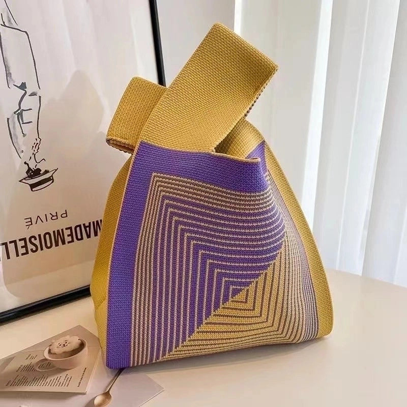 Women's Knit Printing Animal Elegant Square Open Square Bag