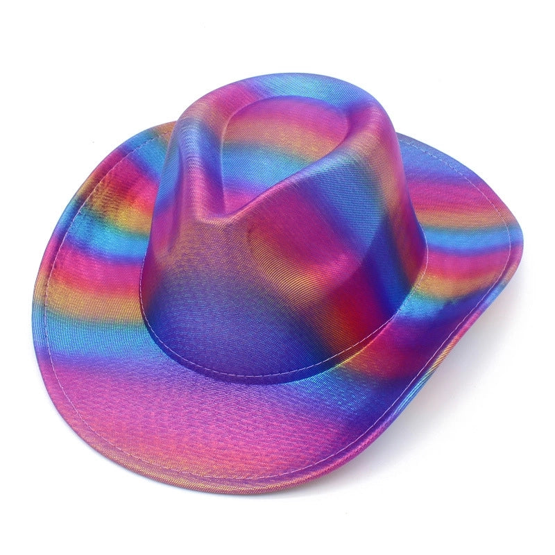 Hot Selling Colorful Striped Western Denim Hat Birthday Party Holiday Party Topper Christmas Knight Hat