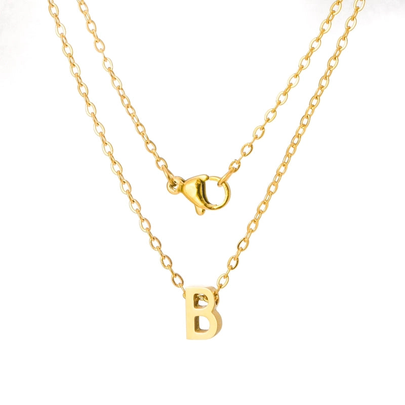 Titanium Steel Minimalist Plating Letter None Necklace