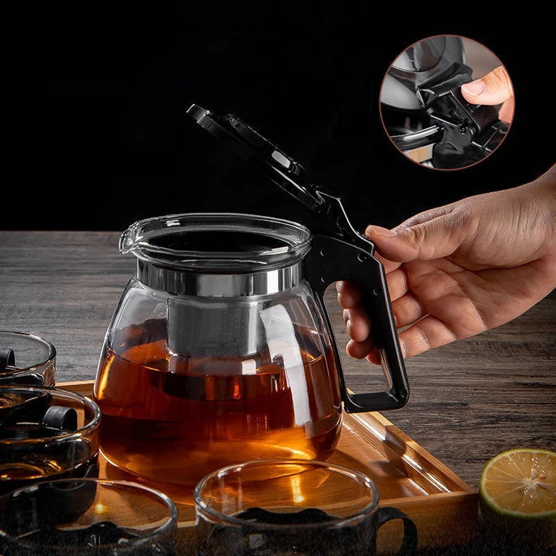 GLASS TEAPOT WITH CUPS