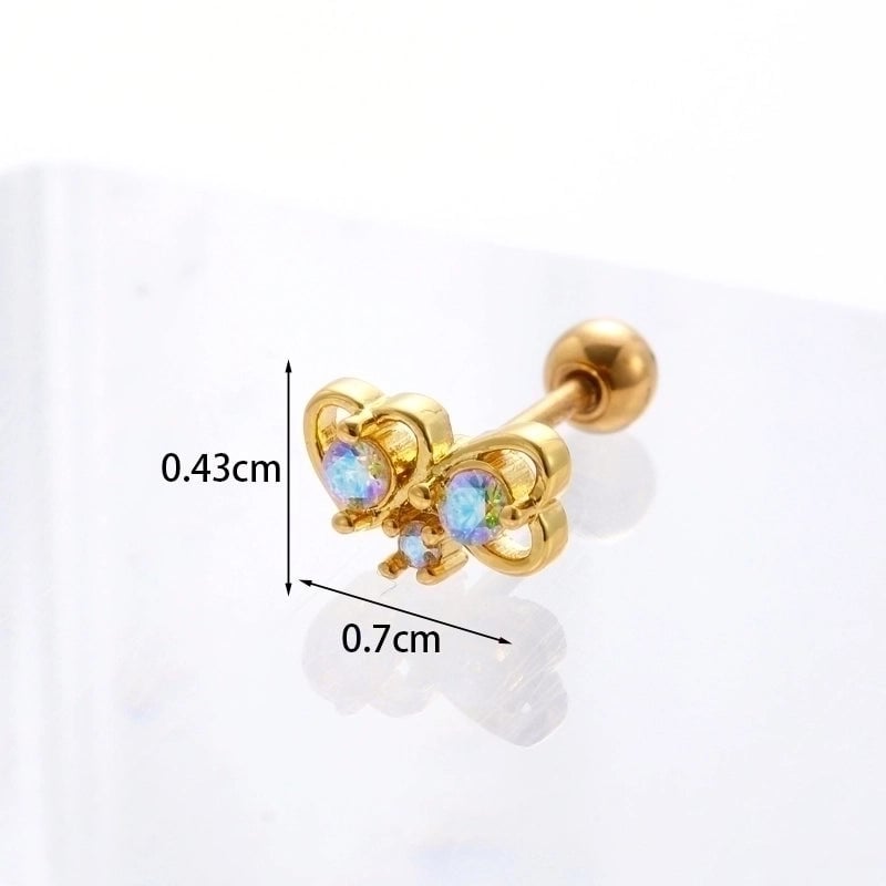 Ear Cartilage Rings & Studs Geometric Copper Plating Artificial Gemstones