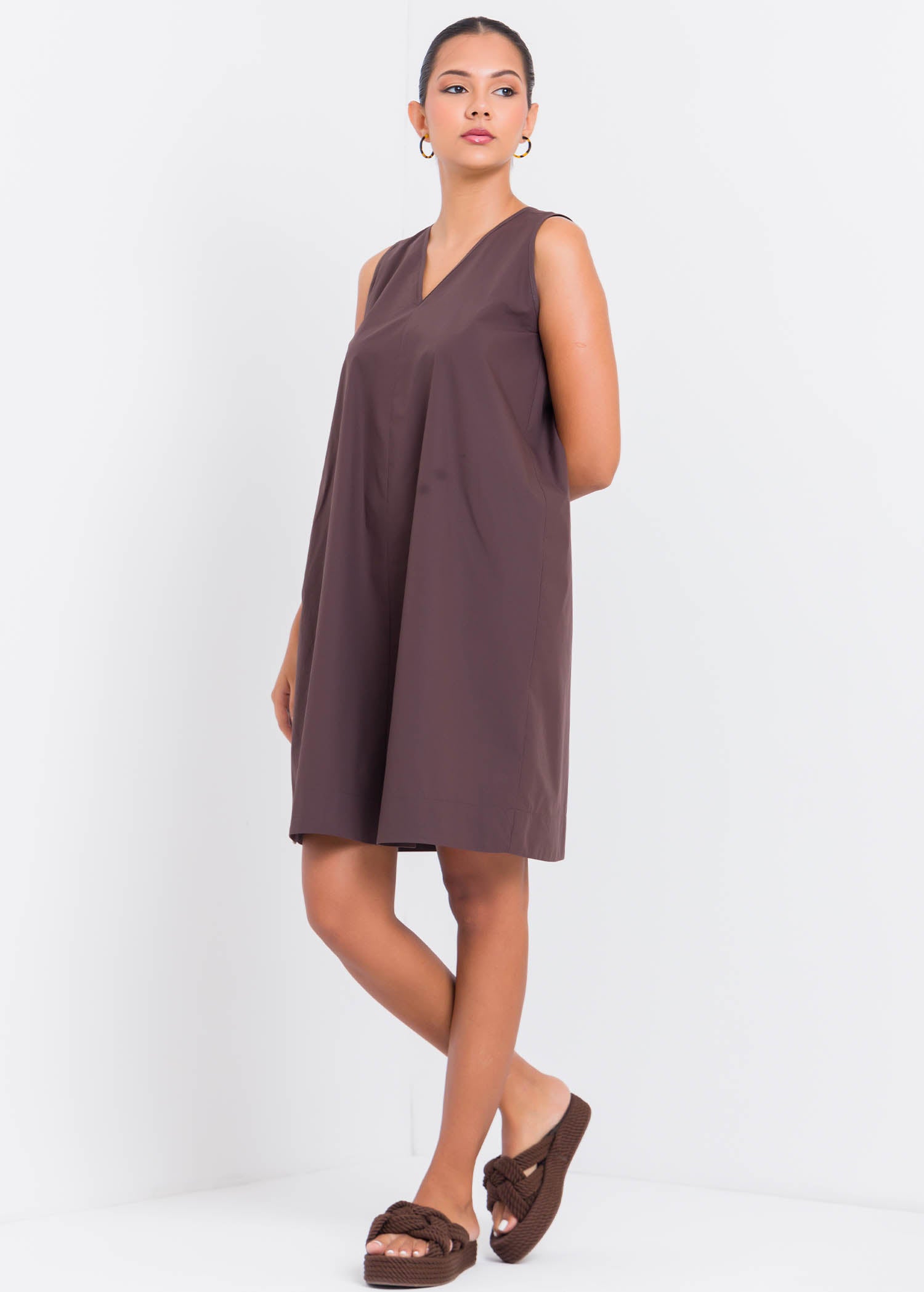 V Neck Tent Dress