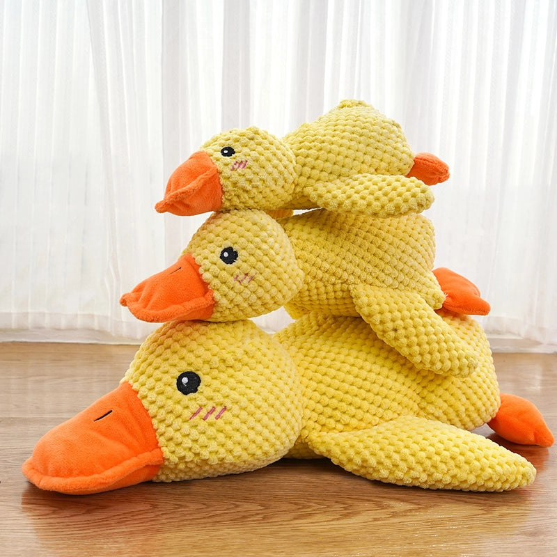 Cat Yellow Duck Dog Toy Plush Bite-Resistant Molar Sound Solving Artifact Golden Corgi Pet Supplies