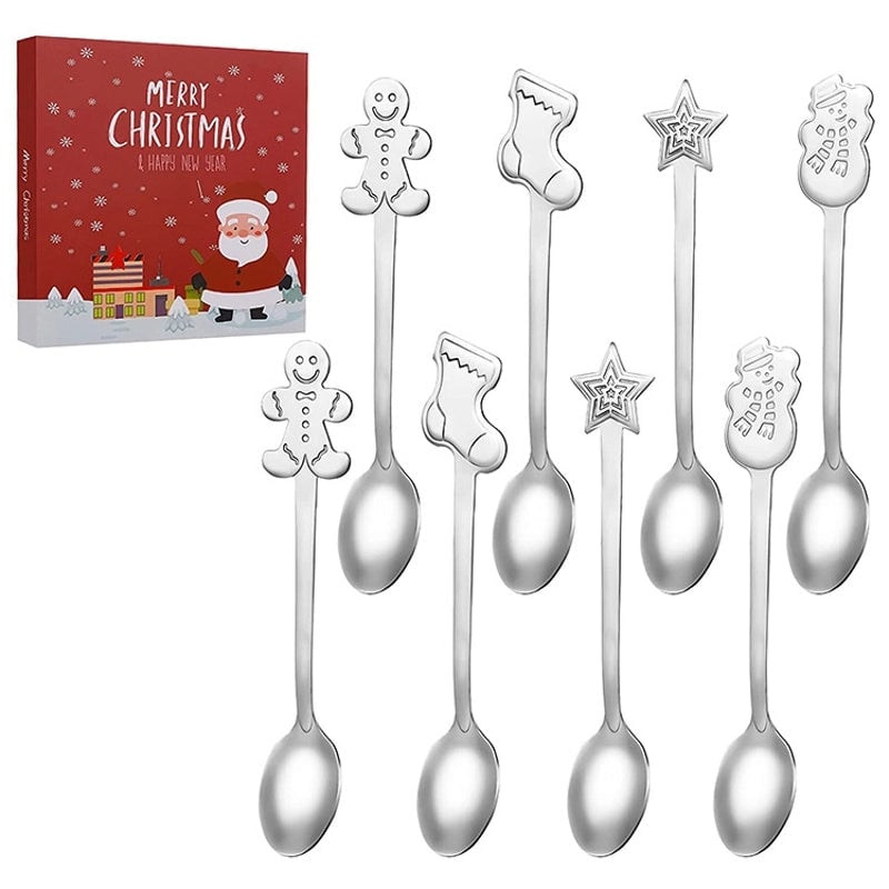 Christmas Fashion Cartoon Stainless Steel Festival Spoon 1 Set