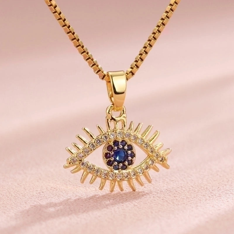 Vintage Style Heart Shape Flower Bow Knot Stainless Steel Copper Plating Inlay 18K Gold Plated Zircon Pendant Necklace