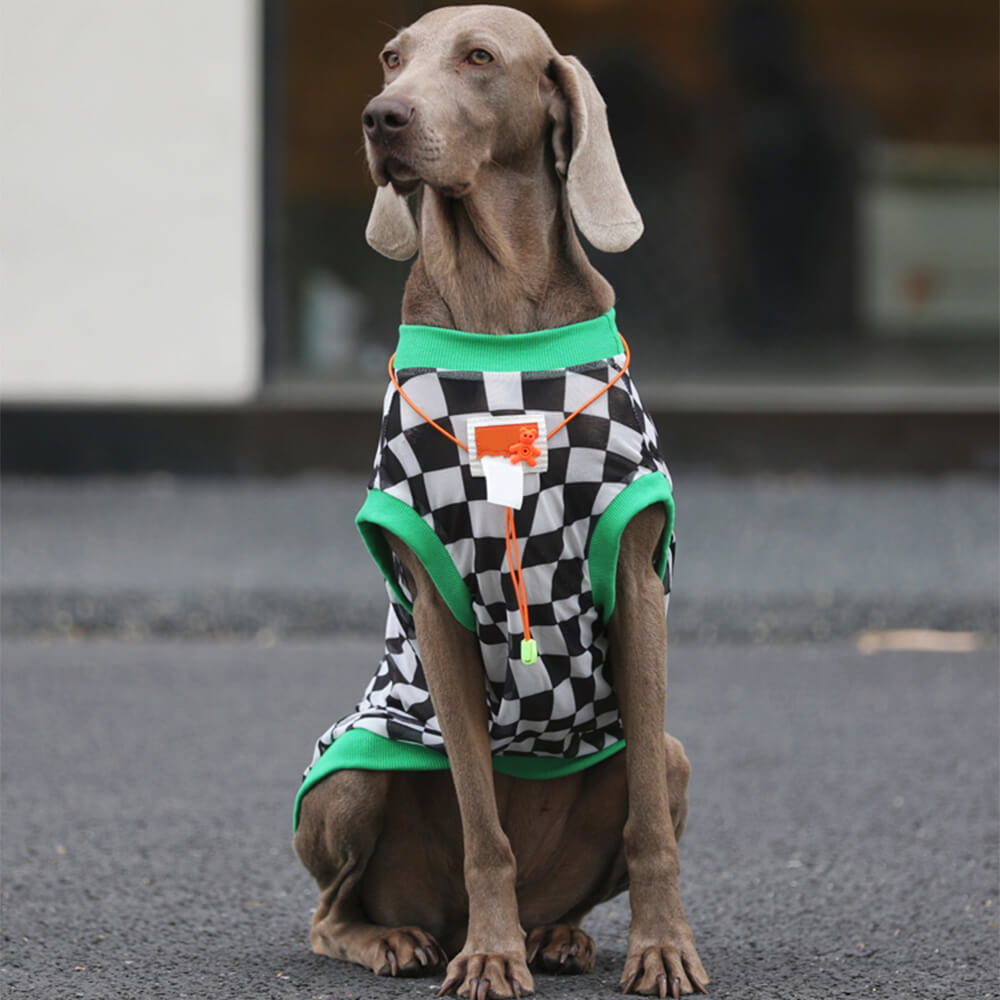 Chic Style Checkerboard Breathable Mesh Dog Cooling Vest