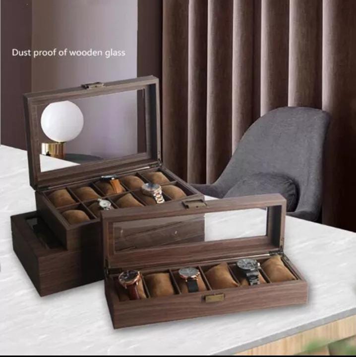 WOODEN WATCH STORAGE BOX