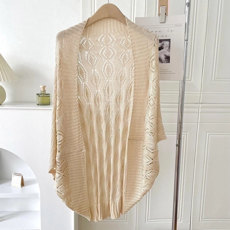 Women's Sweet Solid Color Knit Shawl