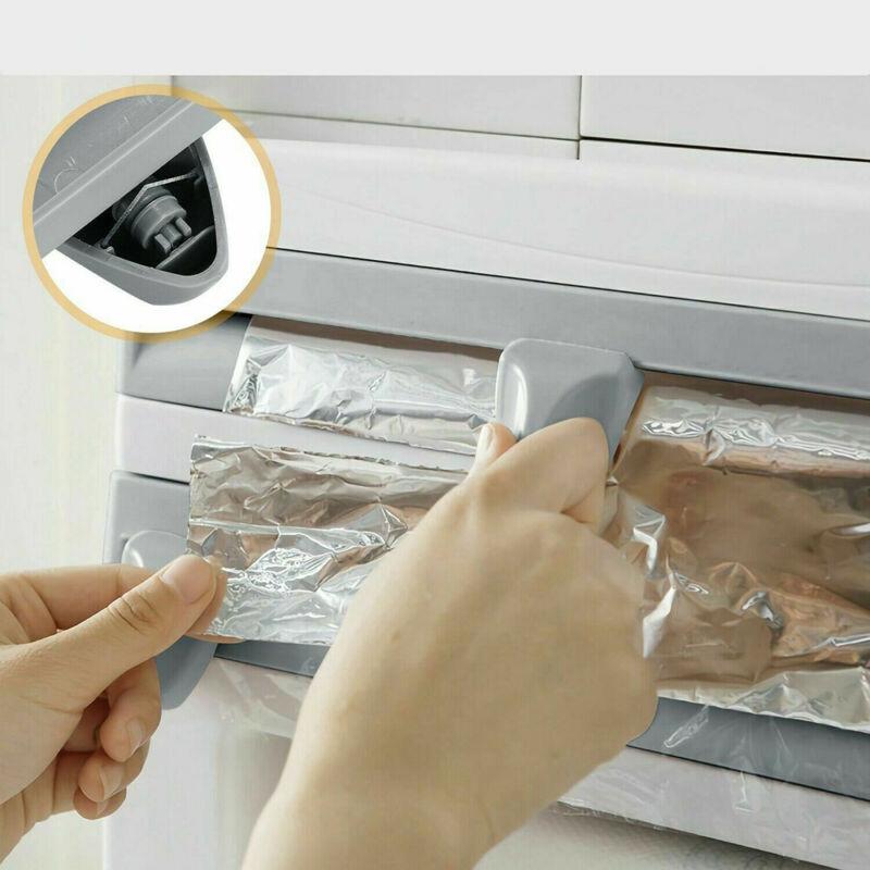 Multifunction Film Storage Rack Cutter for Kitchen