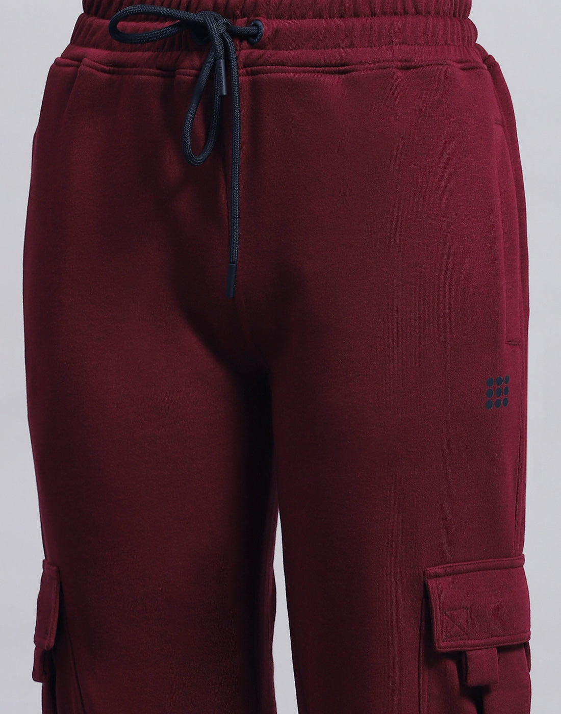 Women Maroon Solid Regular Fit Lower