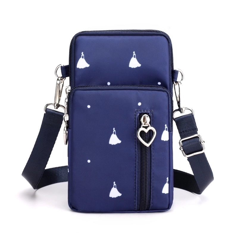 Women'S Nylon Solid Color Fashion Zipper Phone Wallet