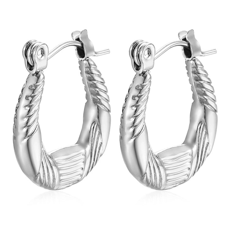 1 Pair Minimalist Classic Style Solid Color Plating 201 Stainless Steel 18K Gold Plated Earrings