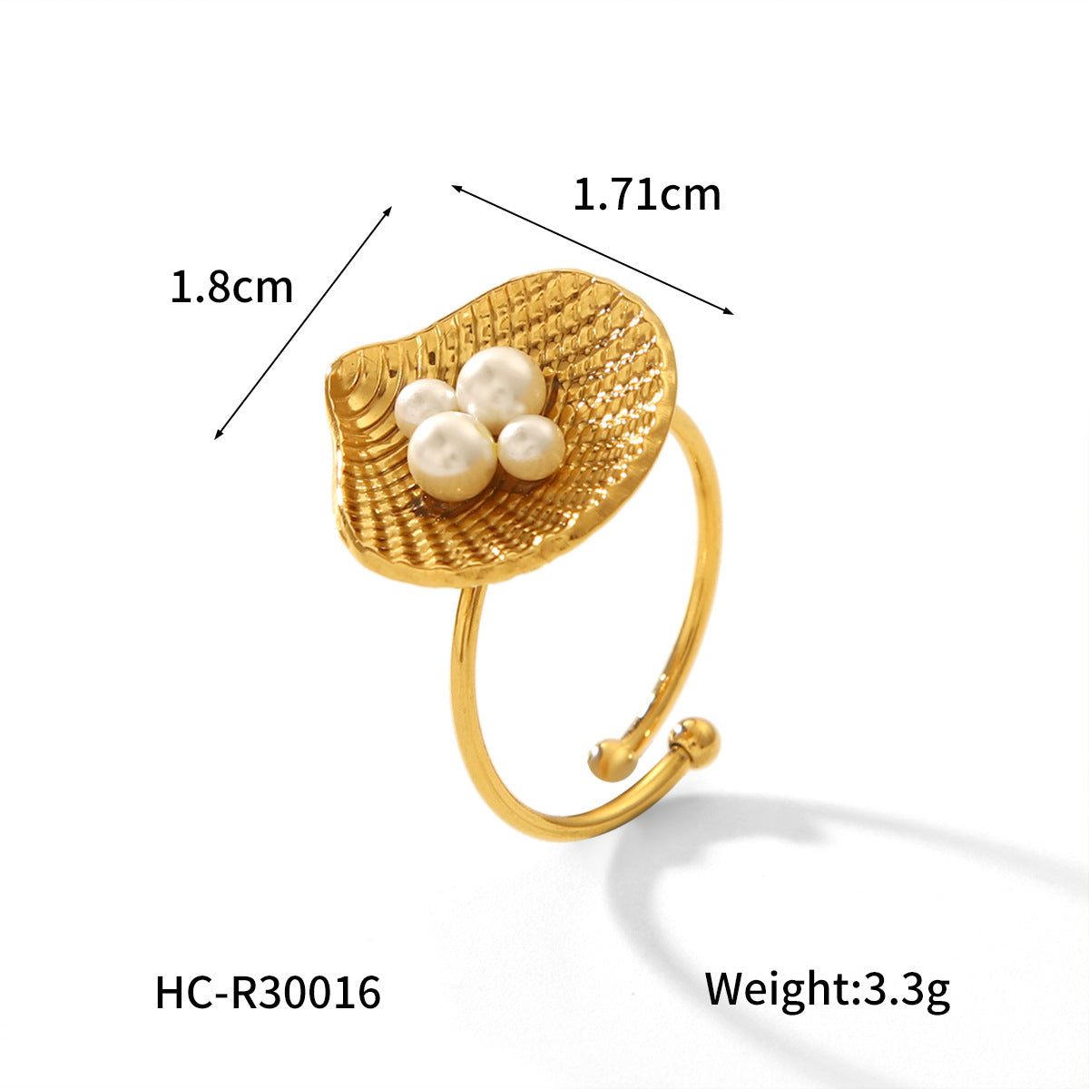 Ocean Style Stainless Steel Starfish Shell Open Ring Female Ring Titanium Steel Bracelet