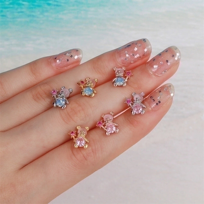 Ear Cartilage Rings & Studs Cute Animal Brass Gem