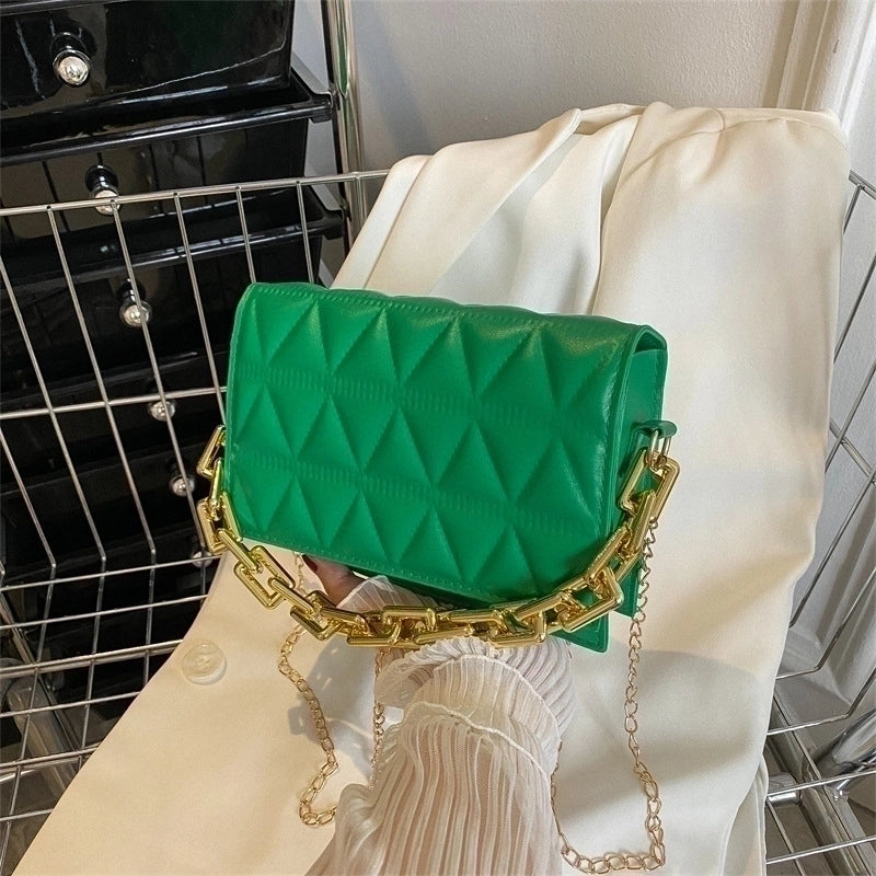 Women's Medium Summer Pu Leather Elegant Streetwear Square Bag