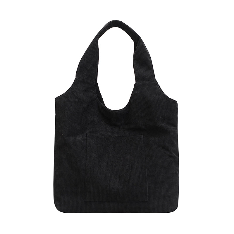 Women's All Seasons Corduroy Solid Color Streetwear Square Magnetic Buckle Shoulder Bag