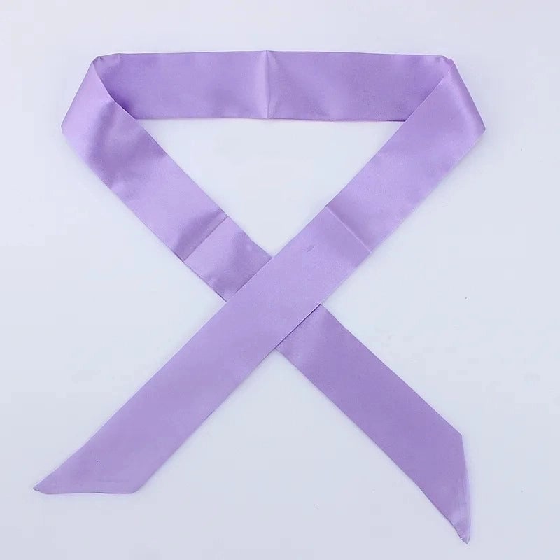 Women's Minimalist Solid Color Satin Silk Scarves