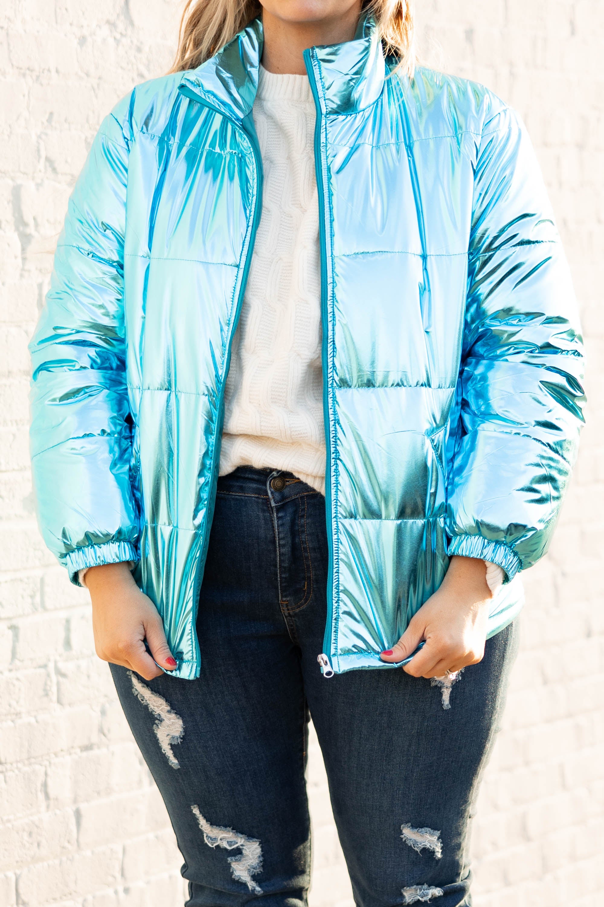 Having Too Much Fun Jacket. Blue